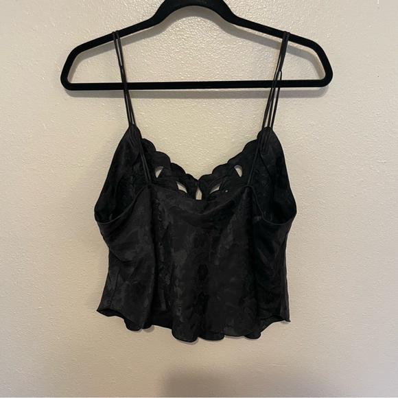Vintage Gold Label Victoria Secret Set Medium And Large Black Satin Tank EUC - Picture 3 of 11